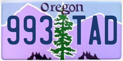 OR license plate 993TAD