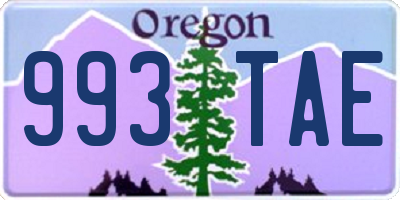 OR license plate 993TAE