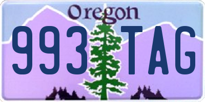 OR license plate 993TAG