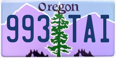 OR license plate 993TAI