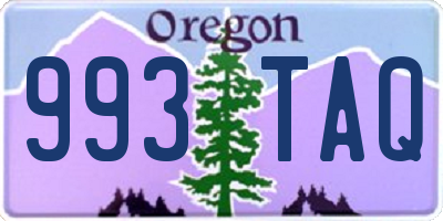 OR license plate 993TAQ