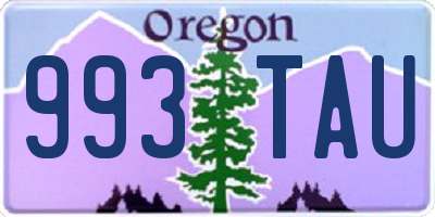 OR license plate 993TAU
