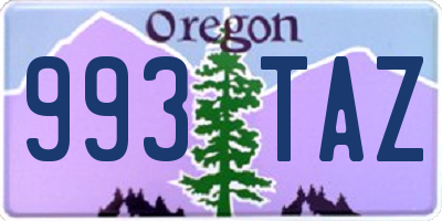 OR license plate 993TAZ
