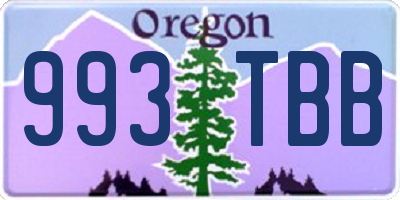 OR license plate 993TBB