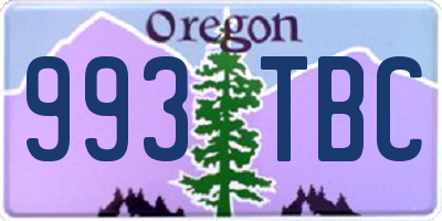 OR license plate 993TBC