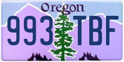 OR license plate 993TBF