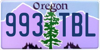 OR license plate 993TBL