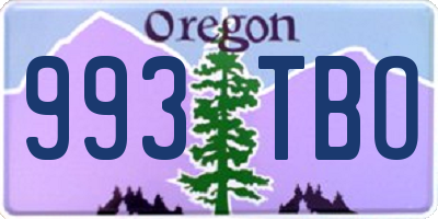 OR license plate 993TBO
