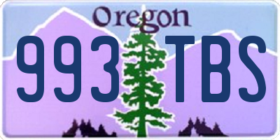 OR license plate 993TBS