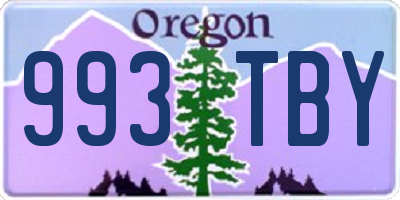 OR license plate 993TBY