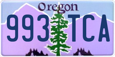 OR license plate 993TCA