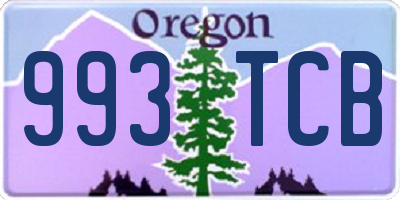 OR license plate 993TCB