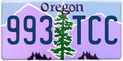 OR license plate 993TCC