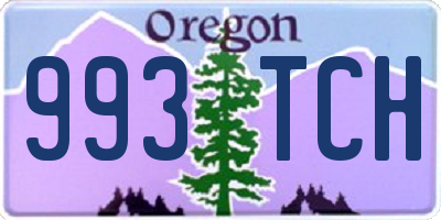 OR license plate 993TCH