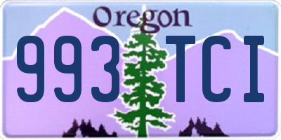 OR license plate 993TCI