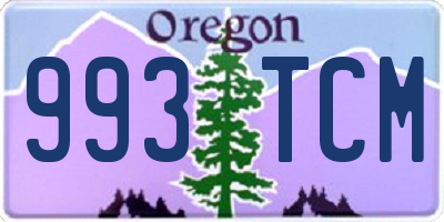 OR license plate 993TCM