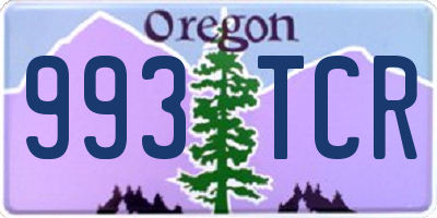 OR license plate 993TCR