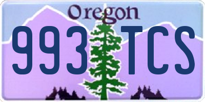 OR license plate 993TCS