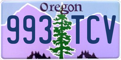 OR license plate 993TCV