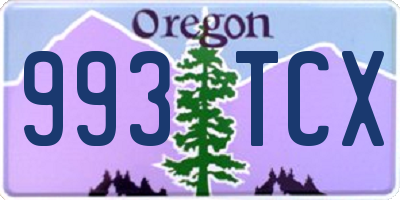 OR license plate 993TCX