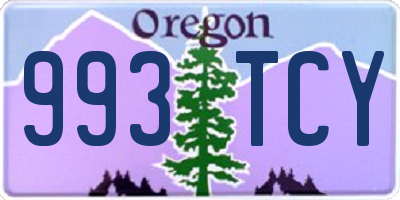 OR license plate 993TCY