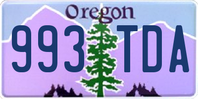 OR license plate 993TDA