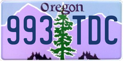 OR license plate 993TDC
