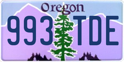 OR license plate 993TDE