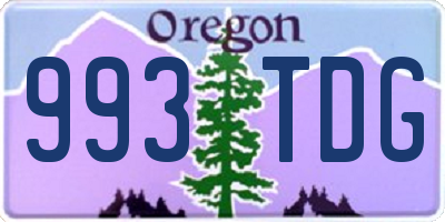 OR license plate 993TDG