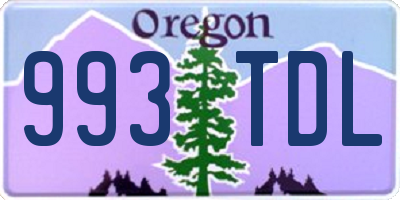 OR license plate 993TDL