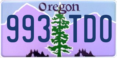 OR license plate 993TDO