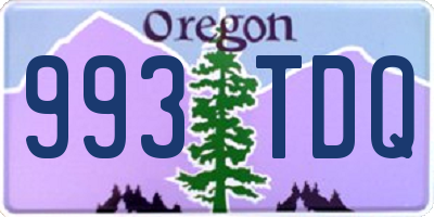OR license plate 993TDQ