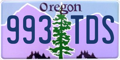OR license plate 993TDS