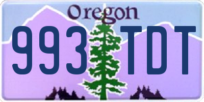 OR license plate 993TDT