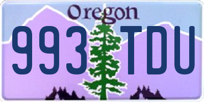 OR license plate 993TDU