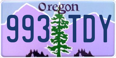 OR license plate 993TDY