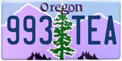 OR license plate 993TEA