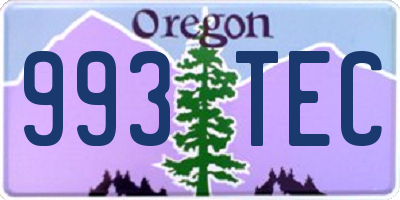 OR license plate 993TEC