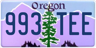 OR license plate 993TEE