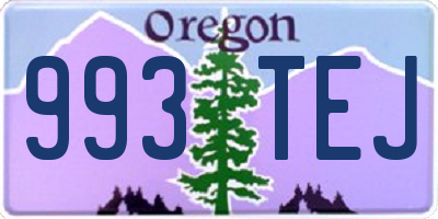 OR license plate 993TEJ