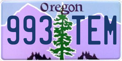 OR license plate 993TEM