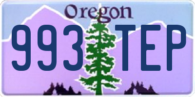 OR license plate 993TEP