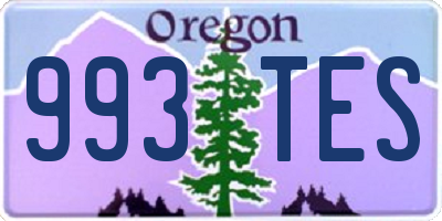OR license plate 993TES