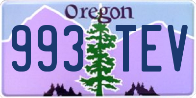 OR license plate 993TEV