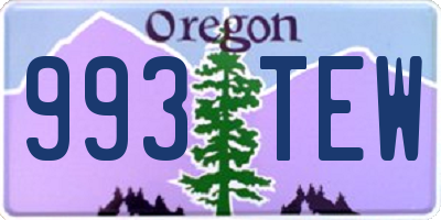 OR license plate 993TEW