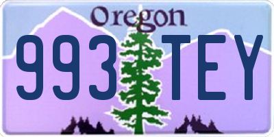 OR license plate 993TEY