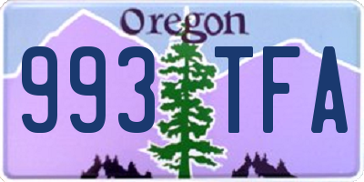 OR license plate 993TFA