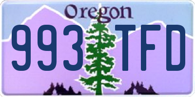 OR license plate 993TFD