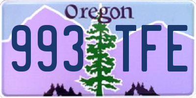 OR license plate 993TFE