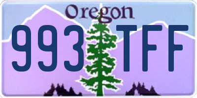 OR license plate 993TFF